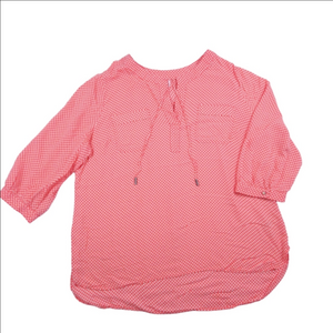 STYLUS Coral Blouse with Drawstring Detail Size XXL